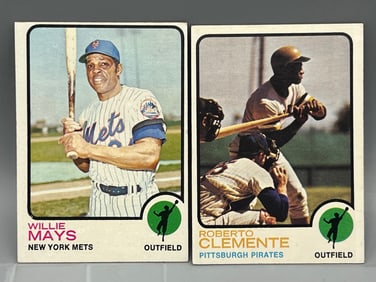 1973 Topps Willie Mays #305 & Roberto Clemente #50