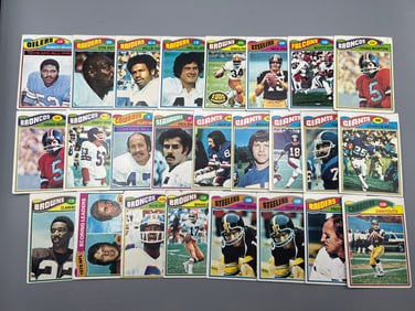 Lot of 1977 Topps Football Cards W/ Stars - Varying Conditions