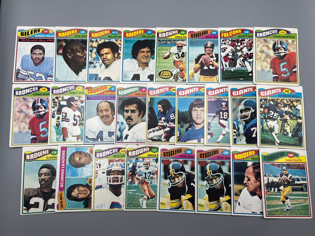 Lot of 1977 Topps Football Cards W/ Stars - Varying Conditions (1 of 5)