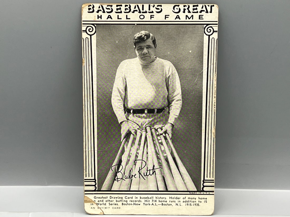 1948 Exhibits Baseball's Great Hall of Fame Babe Ruth - 10 Bats Version (1 of 3)
