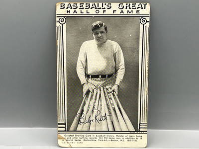 1948 Exhibits Baseball's Great Hall of Fame Babe Ruth - 10 Bats Version