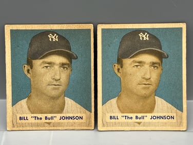 Lot of (2) 1949 Bowman Bill Johnson #129