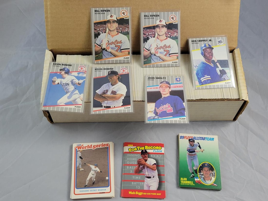 1989 Fleer Baseball Set - Includes 2 Billy Ripken Variations, 3 Insert Sets (1 of 5)