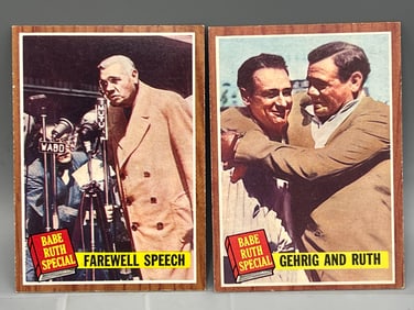 1962 Topps Babe Ruth Special #144 & #140