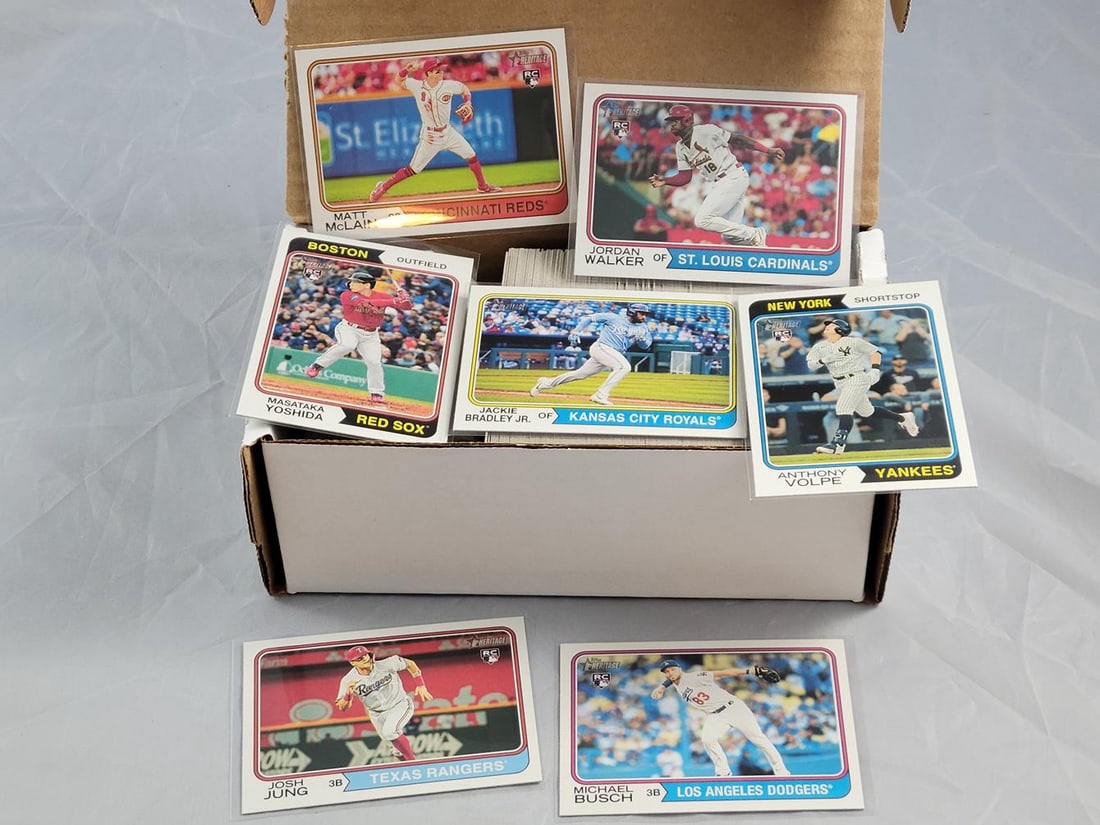 2023 Topps Heritage High Numbers Base 501-700: Loaded With Rookies!! Yoshida, Jung, Walker, Volpe, and more. Set appears complete. Not Verified
