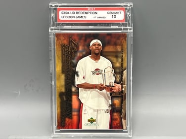 2003-04 Upper Deck Freshman Season LeBron James RC #63 Slabbed Card