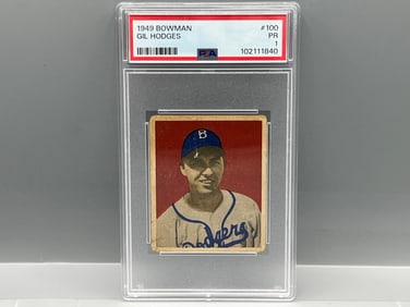 1949 Bowman Gil Hodges RC #100 PSA PR 1