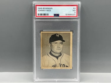 1948 Bowman Johnny Mize RC #4 PSA VG 3