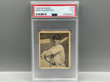 1948 Bowman Enos Slaughter RC #17 PSA VG 3