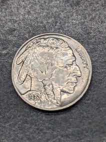AU/UNC 1937 Indian Head Buffalo Nickel