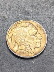 1929-S Indian Head Buffalo Nickel, TONED BU