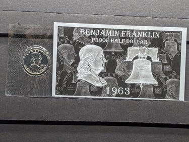 1963 PROOF Benjamin Franklin Silver Half Dollar