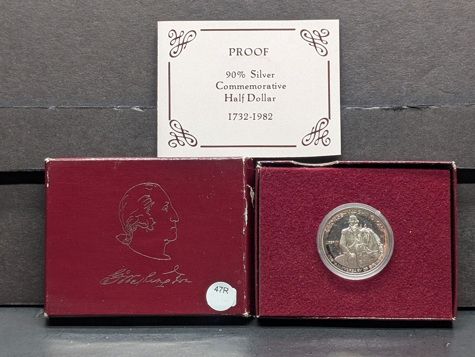 1982-S Washington Commemorative Half Dollar. GEM Proof in original box. (1 of 4)