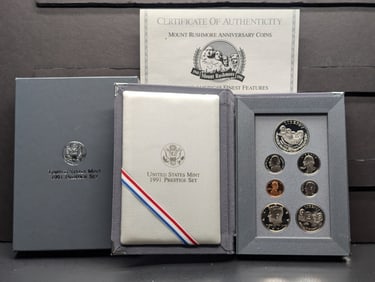 1991-S U.S. Prestige Set in OGP w/ COA - Mount Rushmore Anniv.