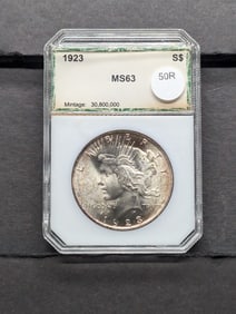 1923 Peace Dollar PCI MS63