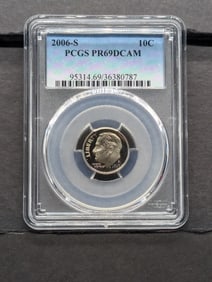 2006-S PROOF Roosevelt Dime - PCGS PR69 DCAM