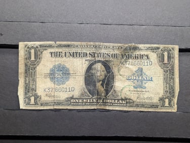 1923 Series $1.00 Large Silver Certificate w/ Tape Repair