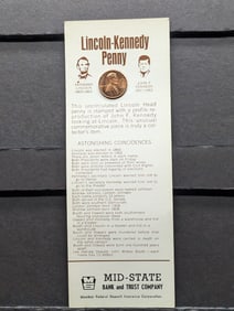 1973-D Lincoln-Kennedy Cent in Information Display Card - Uncirculated