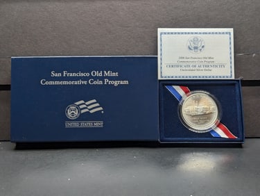 2006-S UNC San Francisco Old Mint Commemorative Silver Dollar in OGP w/ COA