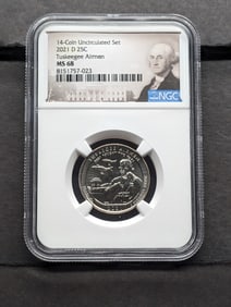 2021-D Tuskegee Airmen Quarter - NGC MS68