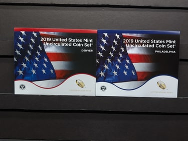 2019 P&D United States Mint Uncirculated Coin Set in OGP