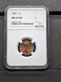 1987 Lincoln Memorial Cent - NGC MS67 RD