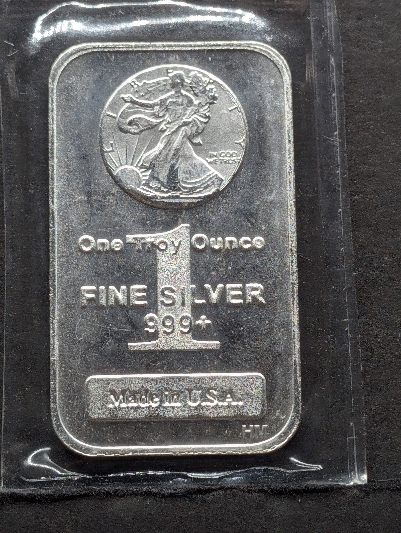 1 Oz. .999 FINE SILVER Walking Liberty Designed Art Bar: 1 Oz. .999 FINE SILVER Walking Liberty Designed Art Bar