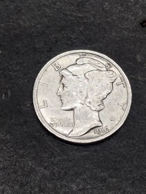 **XF - KEY DATE!!** 1916-D Mercury Silver Dime