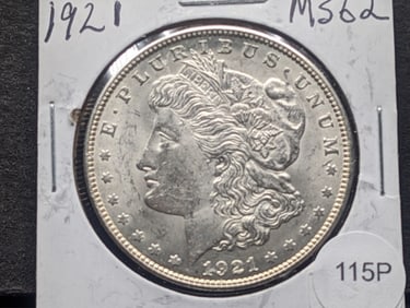 1921 Morgan Silver Dollar MS62