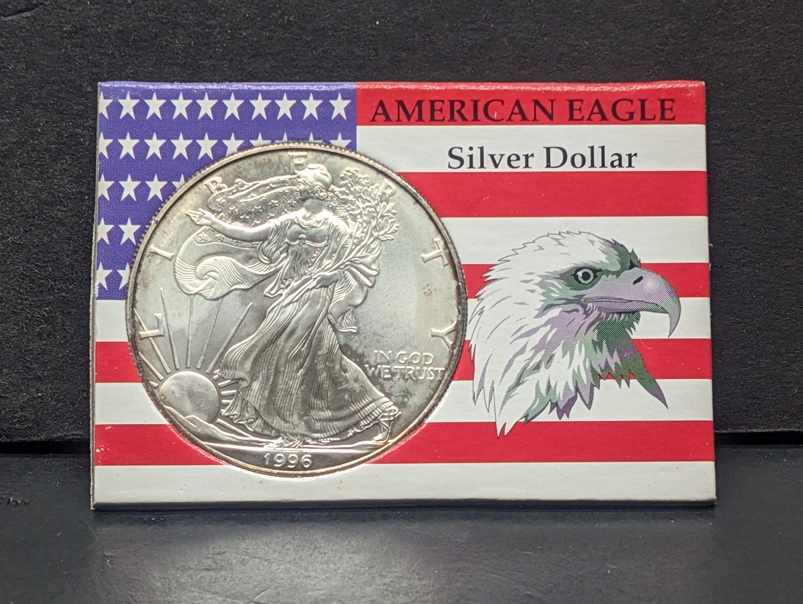 1996 American Silver Eagle 10th Anniversary in Plastic Case: 1996 American Silver Eagle 10th Anniversary in Plastic Case
