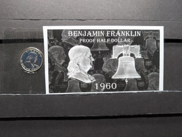 1960 PROOF Benjamin Franklin Silver Half Dollar