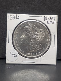 1881 S Morgan Silver Dollar MS64 DMPL Full Robust Luster