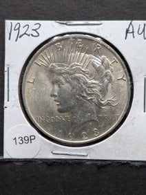 1923 Peace Silver Dollar AU