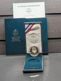 1990-P Proof Ike Centennial Silver Dollar