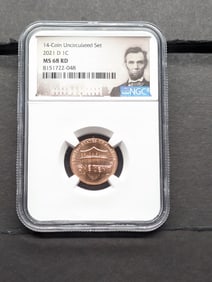 2021-D Lincoln Shield Cent - NGC MS68 RD