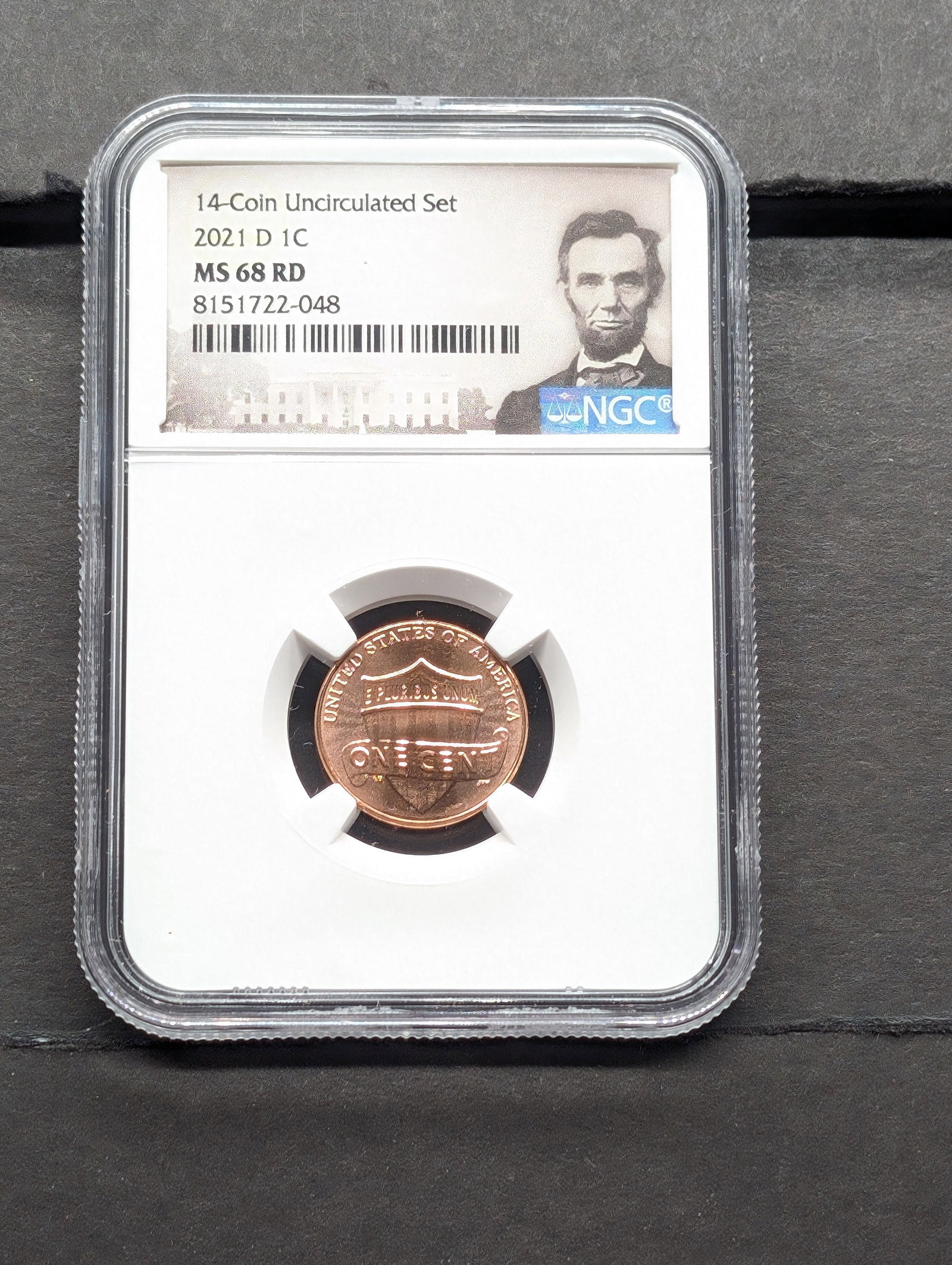 2021-D Lincoln Shield Cent - NGC MS68 RD: 2021-D Lincoln Shield Cent - NGC MS68 RD