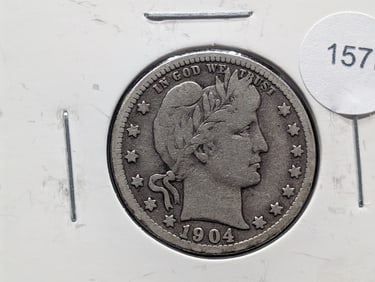 1904 Barber Quarter F
