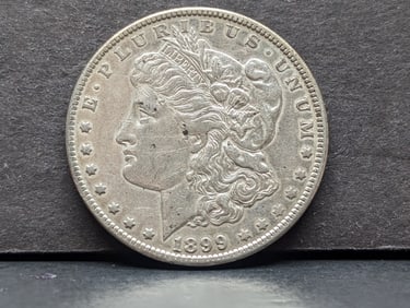 **AU DETAILS** 1899-O Micro-o Morgan Silver Dollar