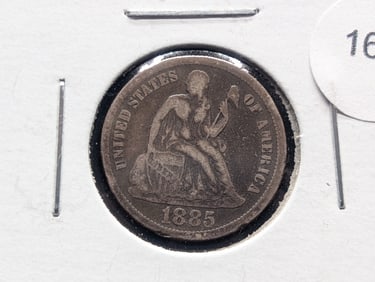 1885 Seated Liberty Dime F