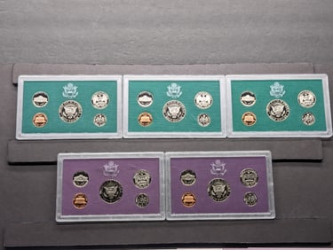 1992-S, 1993-S, 1994-S, 1995-S & 1996-S United States Mint Proof Set in OGP (5 PCS)
