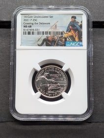 2021-P Crossing the Delaware Quarter - NGC MS68