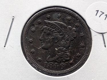 1846 Small Date Large Cent VG