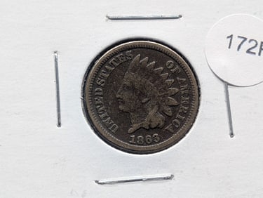 1863 Indian Cent VG