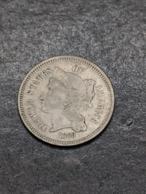 1868 Three Cent Nickel **VF**