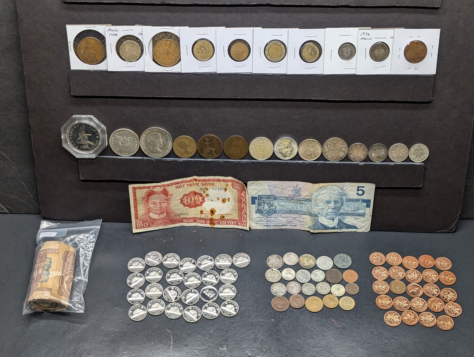 BIG!! Grab Bag of Various Vintage & Modern World Coins & Currency - Including Lots of Silver (1 of 20)