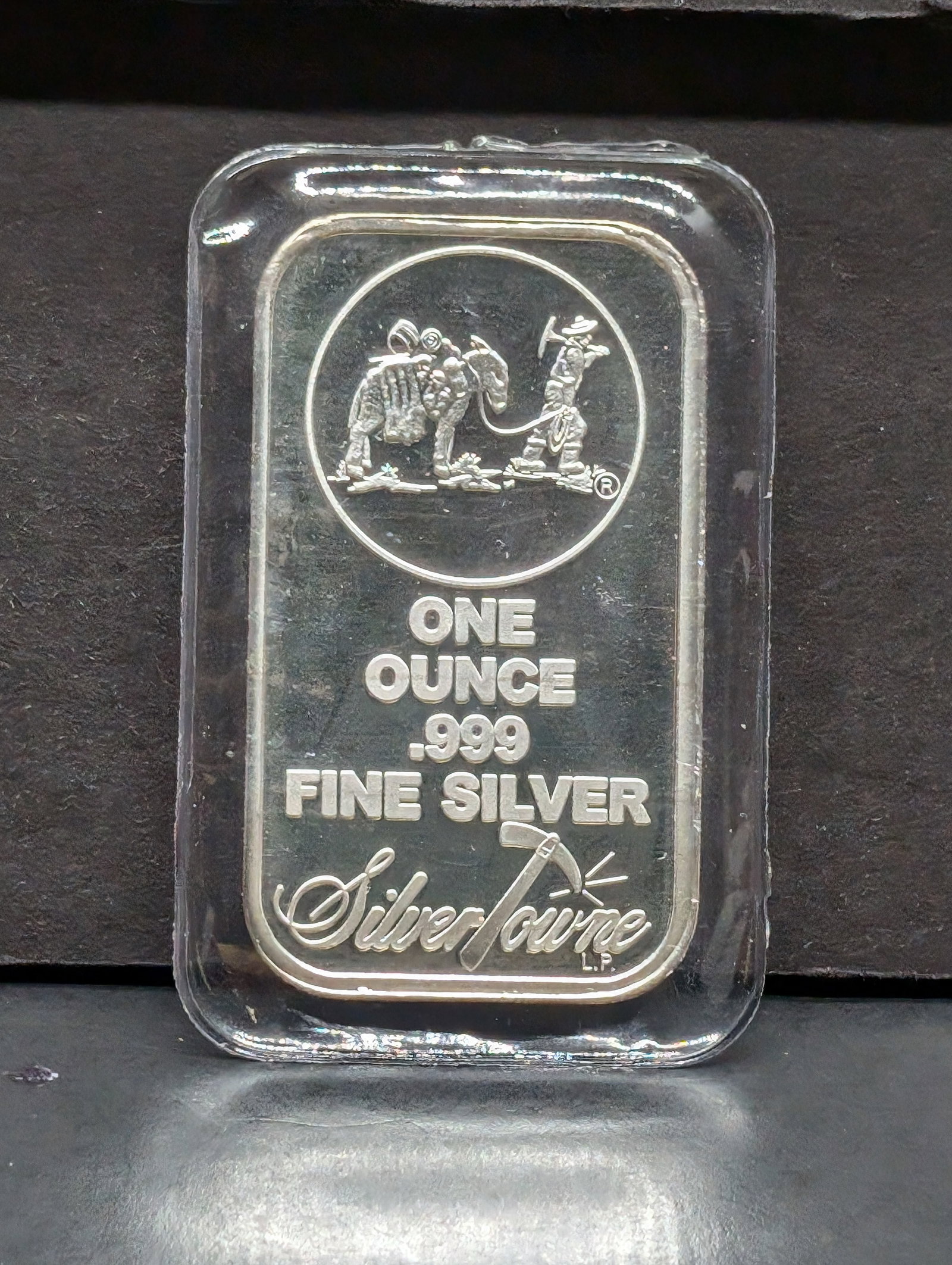 1 Oz. .999 FINE SILVER Prospector Designed Art Bar: 1 Oz. .999 FINE SILVER Prospector Designed Art Bar