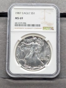1987 American Silver Eagle - PCGS MS69