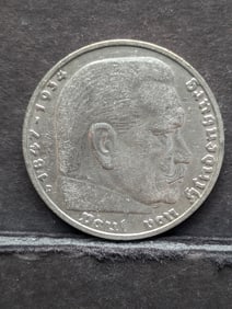 1936-D Germany 5 Silver Reichsmark