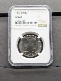 1987-D Kennedy Half Dollar - NGC MS66