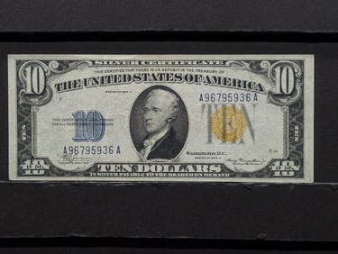 Series 1934 A $10 Silver Certificate North African Note Premium Crisp UNC